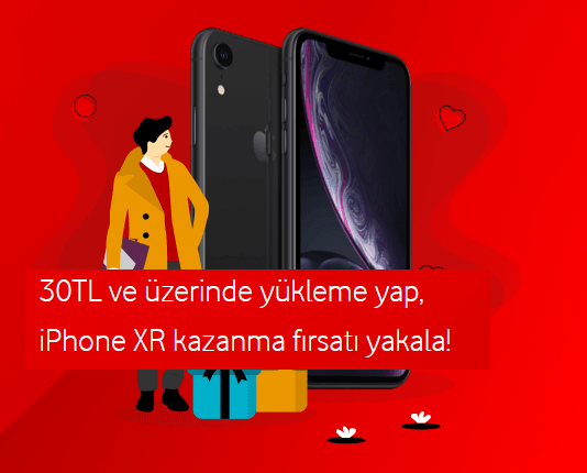 Vodafone 30 TL yükle iPhone XR Kazan Kampanyası