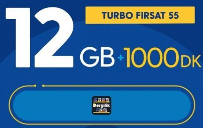 Turbo Fırsat 12GB Paketi 55 TL